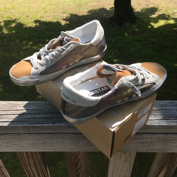 Golden Goose Superstar Camouflage/Coffee sz 37 NIB - Picture 4 of 13